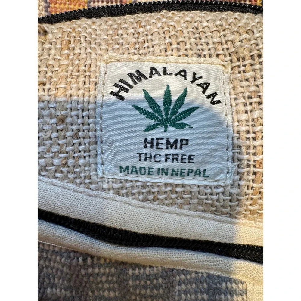 Himalayan Hemp Backpack Nepal Striped Patchwork Boho Woven Multi-Color Bag‎
